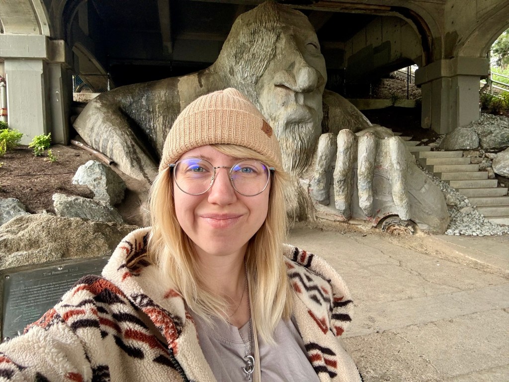 Selfie with Fremont Troll in Seattle