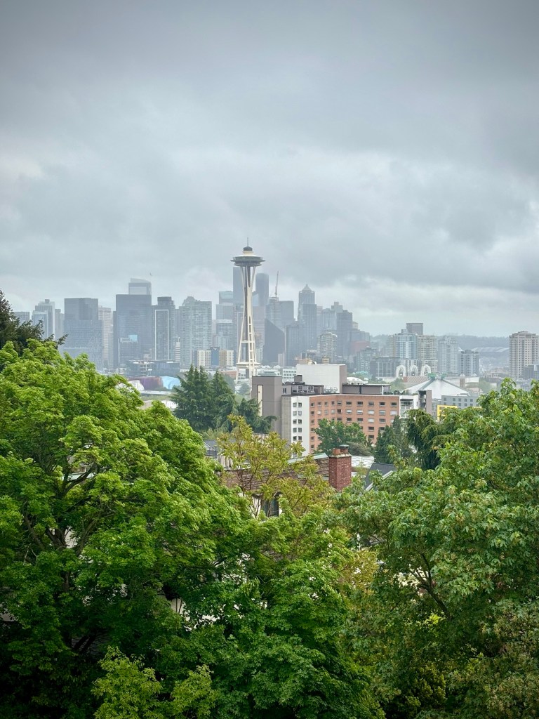 Space Needle in Seattle from afar