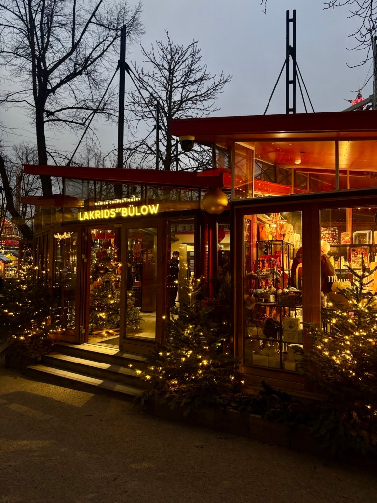 Lakrids shop at Tivoli Christmas Market in Copenhagen