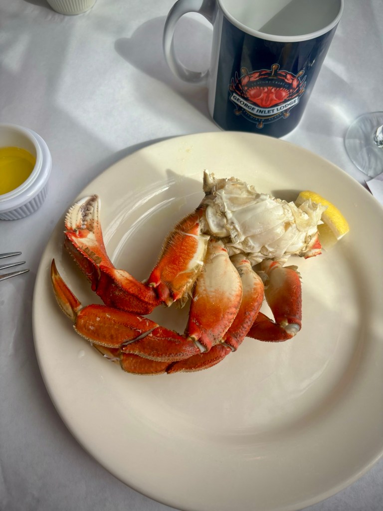 Dungeness Crab served at George Inlet Lodge