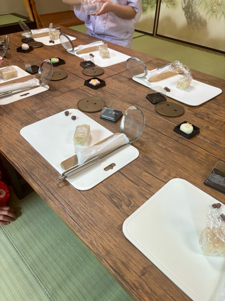 Sweets-making class at Maikoya in Tokyo, Japan