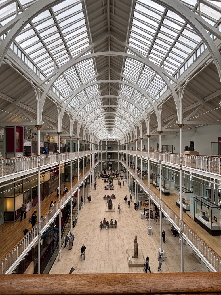 Inside the National Museum of Scotland in Edinburgh