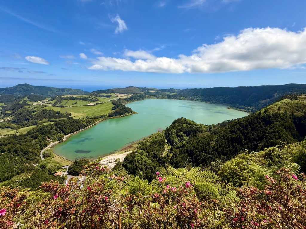 Furnas Lake on São Miguel Island in Azores